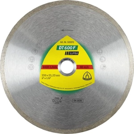 Алмазный диск KLINGSPOR 125X1,6X22,23/GR/7/S/DT/SUPRA/DT600F