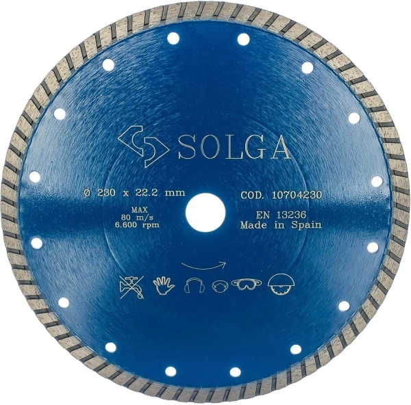 Диск алмазный Solga Diamant PROFESSIONAL турбо (железобетон) 230мм/22,23