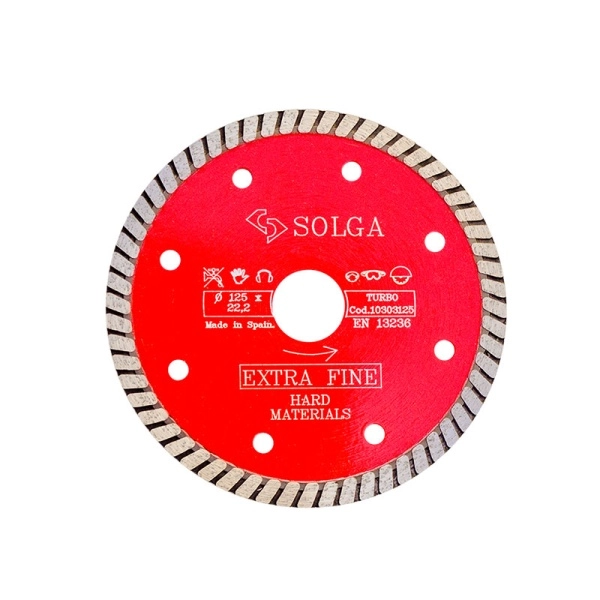 Диск алмазный Solga Diamant HARD MATERIALS 1,2мм сплошной (гранит, керамогранит) 125мм/22,23