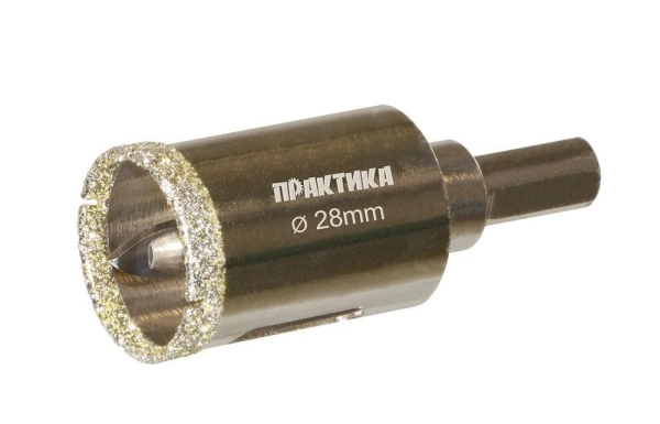 Коронка алмазная Ф28х70мм трехгранный Профи (917-606)
