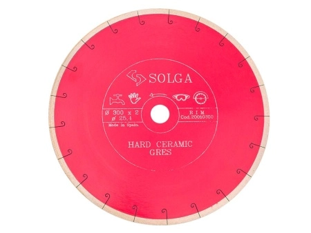 Диск алмазный Solga Diamant HARD CERAMICS сплошной (керамогранит) 300мм/25,4