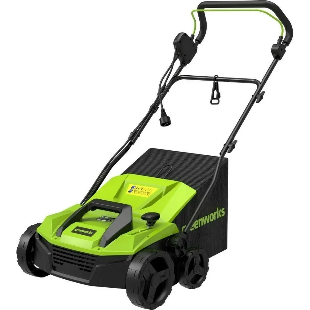 фото электрический аэратор-скарификатор greenworks 2515507